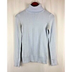 French Connection Women's XS Blue Long Sleeve Turtleneck Pullover Sweater STAINS